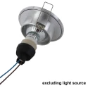 Steinhauer recessed luminaire PÉLITE SPOT round, rigid, with open cable GU10 IP44, steel brushed dimmable
