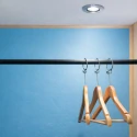 Steinhauer recessed luminaire PÉLITE SPOT round, rigid, with open cable GU10 IP44, steel brushed dimmable