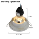 recessed luminaire PÉLITE SPOT round, rigid, with open cable GU10 IP44
