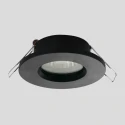 Steinhauer recessed luminaire PÉLITE SPOT round, rigid, with open cable GU10 IP44, black matt dimmable
