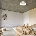 Steinhauer ceiling luminaire RINGLEDE - Ø 38CM round, medium, direct / indirect IP20, silver brushed dimmable