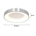 Steinhauer ceiling luminaire RINGLEDE - Ø 38CM round, medium, direct / indirect IP20, silver brushed dimmable