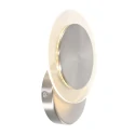 Steinhauer wall and ceiling luminaire LIDO round, adjustable, indirect, perforated IP20, steel brushed dimmable
