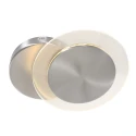 Steinhauer wall and ceiling luminaire LIDO round, adjustable, indirect, perforated IP20, steel brushed dimmable