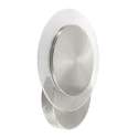 Steinhauer wall and ceiling luminaire LIDO round, adjustable, indirect, perforated IP20, steel brushed dimmable