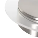 Steinhauer wall and ceiling luminaire LIDO round, adjustable, indirect, perforated IP20, steel brushed dimmable
