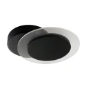 wall and ceiling luminaire LIDO round, adjustable, indirect, perforated IP20, black matt dimmable