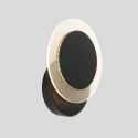 wall and ceiling luminaire LIDO round, adjustable, indirect, perforated IP20, black matt dimmable