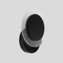 wall and ceiling luminaire LIDO round, adjustable, indirect, perforated IP20, black matt dimmable