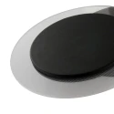 wall and ceiling luminaire LIDO round, adjustable, indirect, perforated IP20, black matt dimmable