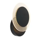wall and ceiling luminaire LIDO round, adjustable, indirect, perforated IP20, black matt dimmable
