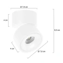 ceiling luminaire FEZ 1 flame IP20, white dimmable