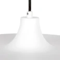 Steinhauer pendant luminaire KRISIP down, 1 flame, flat E27 IP20, white matt dimmable