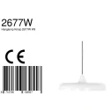 Steinhauer pendant luminaire KRISIP down, 1 flame, flat E27 IP20, white matt dimmable