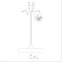 Steinhauer pendant luminaire KRISIP down, 1 flame, flat E27 IP20, white matt dimmable