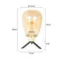 table lamp REFLEXION 1 flame E27 IP20, brass dimmable