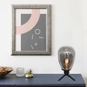 Steinhauer table lamp REFLEXION - Ø 15CM 1 flame, high, with switch, with plug E27 IP20, black matt 