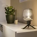 Steinhauer table lamp REFLEXION - Ø 14CM 1 flame, with switch, with plug E27 IP20, black matt 