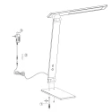 Steinhauer table lamp SERENADE rotatable, CCT Switch, tiltable, with touch dimmer IP20, steel brushed dimmable