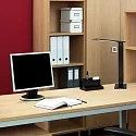 Steinhauer table lamp SERENADE rotatable, CCT Switch, tiltable, with touch dimmer IP20, black matt dimmable