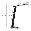 Steinhauer table lamp SERENADE rotatable, CCT Switch, tiltable, with touch dimmer IP20, black matt dimmable