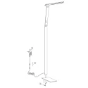 floor lamp SERENADE CCT Switch, adjustable, with touch dimmer IP20, brushed aluminium dimmable