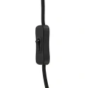 anne light & home wall luminaire KASKET with switch, with jointed arm, with plug E27 IP20, black matt 