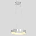 Steinhauer pendant luminaire RINGLEDE - Ø 48CM large, round, direct / indirect IP20, silver brushed dimmable