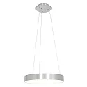 Steinhauer pendant luminaire RINGLEDE - Ø 48CM large, round, direct / indirect IP20, silver brushed dimmable