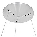 Steinhauer pendant luminaire RINGLEDE - Ø 48CM large, round, direct / indirect IP20, silver brushed dimmable