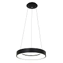 pendant luminaire RINGLEDE - Ø 48CM large, round, direct / indirect IP20, black matt dimmable