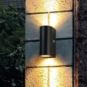 Steinhauer Steinhauer Outdoor wall luminaire, LED, 2 flames, 4W, 2700K, IP44, black