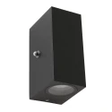 Steinhauer Outdoor wall luminaire, LED, 2 flames, 4W, 2700K, IP44, black