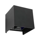 Steinhauer Outdoor wall luminaire, LED, 2 flames, with sensor, 2x3W, 2700K, IP54, black