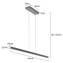 Mexlite Pendant luminaire LIGHT STRIPE, 1 flame, 2700K, white
