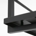 Mexlite pendant luminaire BUCKLEY 4 flames, with shelf E27 IP20, black matt dimmable