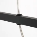 Mexlite pendant luminaire BUCKLEY 4 flames, with shelf E27 IP20, black matt dimmable