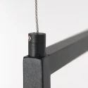 Mexlite pendant luminaire BUCKLEY 4 flames, with shelf E27 IP20, black matt dimmable