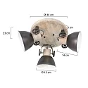Mexlite Spot GEARWOOD, 3 flames, white