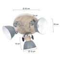 Mexlite Mexlite Spot GEARWOOD, 3 flames, green