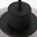 Steinhauer Steinhauer Pendant luminaire REFLEXION, 5 flames, smoky, fitting black