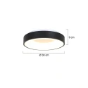 Steinhauer ceiling luminaire RINGLEDE - Ø 30CM small, round, direct / indirect IP20, black matt dimmable