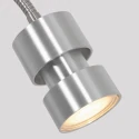 Steinhauer wall luminaire NATASJA with switch, with flex arm GU10 IP20, steel brushed dimmable