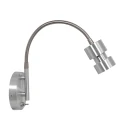 Steinhauer wall luminaire NATASJA with switch, with flex arm GU10 IP20, steel brushed dimmable