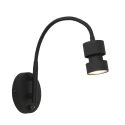 wall luminaire NATASJA with switch, with flex arm GU10 IP20, steel brushed dimmable