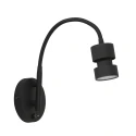 wall luminaire NATASJA with switch, with flex arm GU10 IP20, steel brushed dimmable