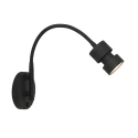 wall luminaire NATASJA with switch, with flex arm GU10 IP20, steel brushed dimmable