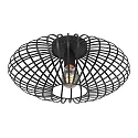 anne light & home ceiling luminaire DUNBAR 1 flame, round E27 IP20, black matt dimmable