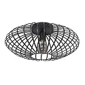 anne light & home ceiling luminaire DUNBAR 1 flame, round E27 IP20, black matt dimmable