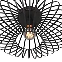 anne light & home ceiling luminaire DUNBAR 1 flame, round E27 IP20, black matt dimmable